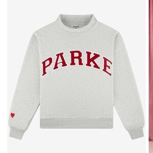 Gray Sweatshirt with Red Parke Logo